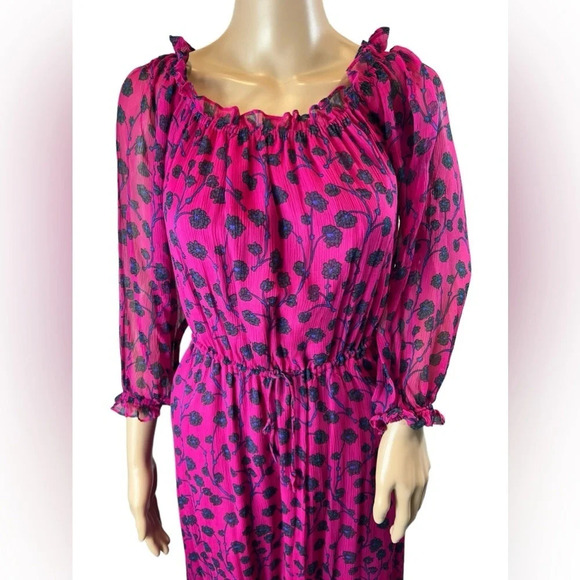 Diane von Furstenberg Womens Dress Silk Pink Berry Size Small - Picture 6 of 16